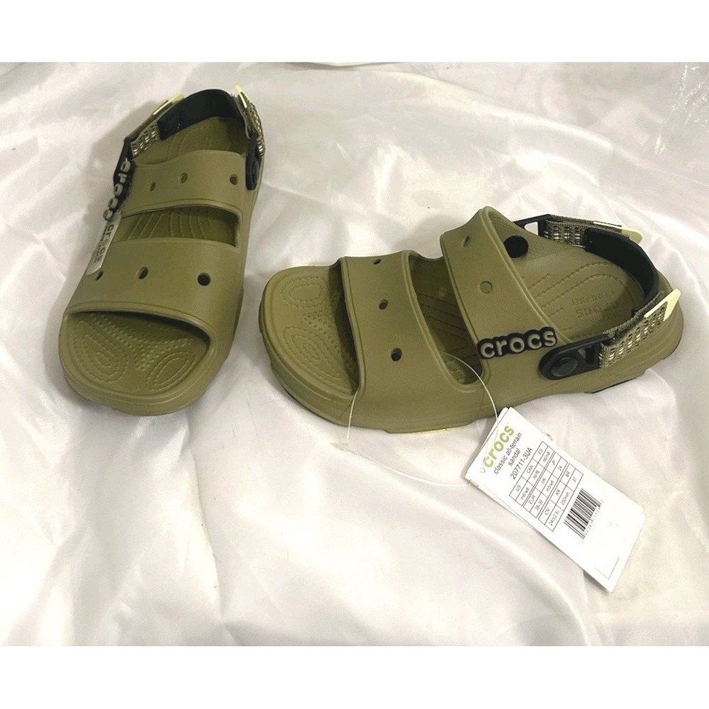 NWT Crocs Classic All-Terrain Sandal Aloe Olive Green Unisex Men 6 Women 8